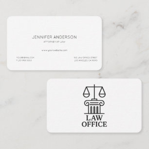 Elegante wet Kantoor Logo   Advocaten en juridisch Visitekaartje