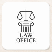 Elegante wet Kantoor Logo Kartonnen Onderzetters (Voorkant)