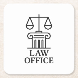 Elegante wet Kantoor Logo Kartonnen Onderzetters