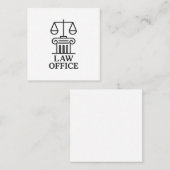 Elegante wet Kantoor Logo Vierkante Visitekaartje (Voorkant / Achterkant)