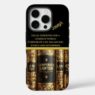 Elegante wetboeken voor zakelijke expertise iPhone 16 pro hoesje