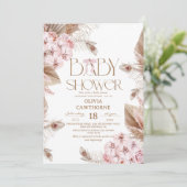 Elegante Whimsical Boho Baby Shower Kaart (Staand voorkant)