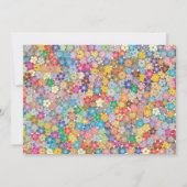 Elegante Whimsical Kleurrijke Zomer Bloemige Bruil Kaart (Achterkant)