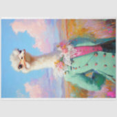 Elegante Whimsical Struisvogel Decoupage Tissuepapier (Voorkant)