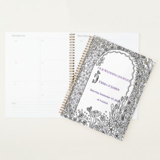 Elegante Whimsical Tuin Deur Trouwdag Planner