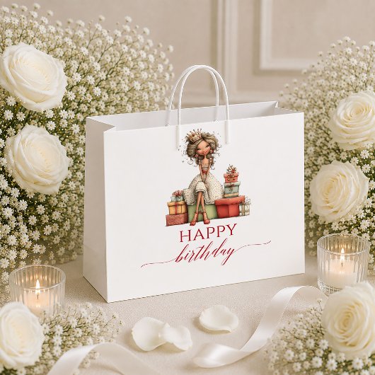 Elegante Whimsical Vrouw Burgundy Script cadeautas