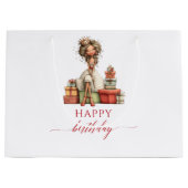 Elegante Whimsical Vrouw Burgundy Script cadeautas (Voorkant)