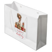 Elegante Whimsical Vrouw Burgundy Script cadeautas (Voorkant Gekanteld)