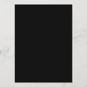 Elegante  Whimsical Zwart en Gouden Bruiloft Menu (Achterkant)