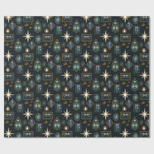 Elegante Whimsigoth Hemelse Sterren Halloween Cadeaupapier