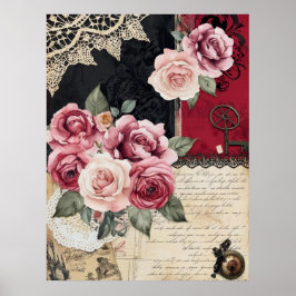Elegante Whimsische Romantische Gotische Vintage Poster