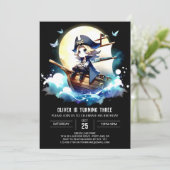 Elegante Whimsy Pirate Verjaardag Kaart (Staand voorkant)