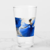 Elegante Whirl Ballet in indigoblauw Glas (Voorkant)