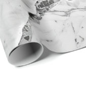 Elegante Whirls Grey 'Twilight Marble Fantasy' Mar Cadeaupapier (Rol Hoek)