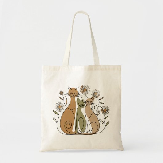 Elegante whiskers tote bag (Voorkant)