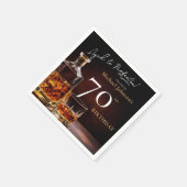 Elegante Whiskey Black Gold 70e verjaardag Party N Servet (Hoek)
