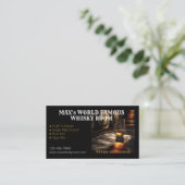 Elegante whisky kamer visitekaartje (Staand voorkant)