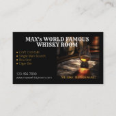 Elegante whisky kamer visitekaartje (Voorkant)