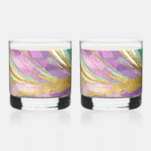 Elegante whiskybril met metallic design whisky glas (Achterkant)