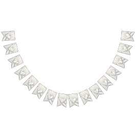 Elegante White Cream Heart Bunting Flag Vlaggetjes