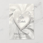 Elegante White Cream Heart Detail Enclosure Kaart (Voorkant)