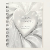 Elegante White Cream Heart Planner (Voorkant)