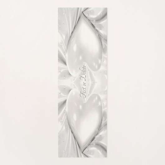 Elegante White Cream Heart Yoga Mat (Voorkant)