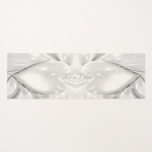 Elegante White Cream Heart Yoga Mat (Voorkant (horizontaal))