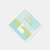 Elegante White Duck Verjaardagsfeest Levert Servet (Hoek)