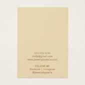 Elegante White Flower Hoop Earring Display Kaart (Achterkant)