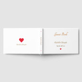 Elegante White Rose Gold Folie Bruiloften Jubileum Gastenboek (Volledig)