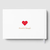 Elegante White Rose Gold Folie Bruiloften Jubileum Gastenboek (Achterkant)