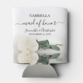 Elegante White Rose Maid of Honor bruiloft Blikjeskoeler (Achterkant)