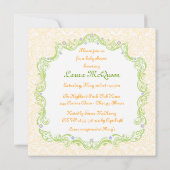 Elegante wieg baby shower uitnodiging (Achterkant)