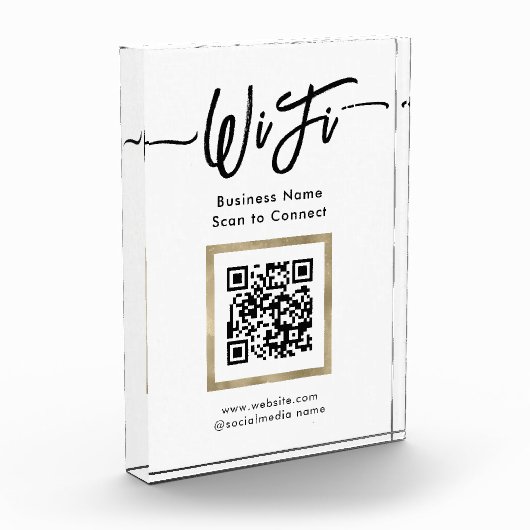Elegante WiFi-verbinding QR-code Fotoblokken (Links)