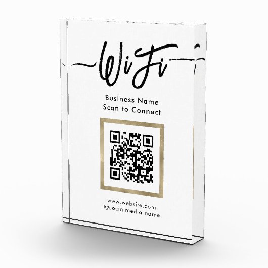 Elegante WiFi-verbinding QR-code Fotoblokken (Rechts)