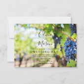 Elegante Wijn en Wijngaard wijnstokken bruiloft Ka Kaart (Voorkant)