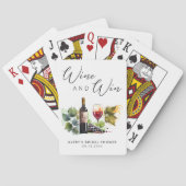 Elegante wijn- en wijnwaterschilderkunst-wijnmaker pokerkaarten (Achterkant)