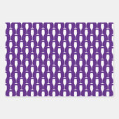 Elegante wijn glas silhouet aangepaste kleur inpakpapier vel (Voorkant 3)