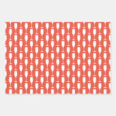 Elegante wijn glas silhouet aangepaste kleur inpakpapier vel (Voorkant 2)