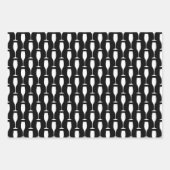 Elegante wijn glas silhouet aangepaste kleur inpakpapier vel (Voorkant)