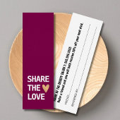 Elegante Wijn Rood Wit Goud Hart Referral Kaart