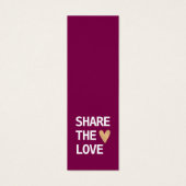 Elegante Wijn Rood Wit Goud Hart Referral Kaart (Voorkant)