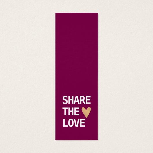 Elegante Wijn Rood Wit Goud Hart Referral Kaart (Voorkant)