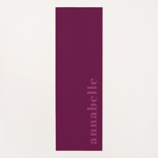Elegante wijn trendy Minimal Modern Yogamat (Voorkant)