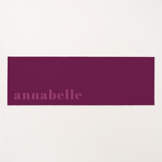 Elegante wijn trendy Minimal Modern Yogamat (Voorkant (horizontaal))