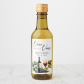 Elegante Wijn Voor de Huwelijksgeloften Waterverf  Wijn Etiket (Voorkant)