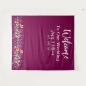 Elegante Wijnbruiloft Achtergrond Wandkleed (Voorkant (horizontaal))