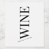 elegante wijnbruiloft wijn etiket (Enkel label)