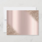 Elegante wijndruiven Roos Gold Glitter Kaart (Achterkant)